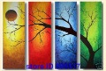 30CM*90CM With A Tree Colourful Background Canvas Modern Oil Pai