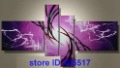 With Strips Purple Background Canvas Modern Oil Paintings