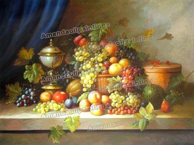 Fruits Subject Wall Curtain Background On Canvas Still Life Oil